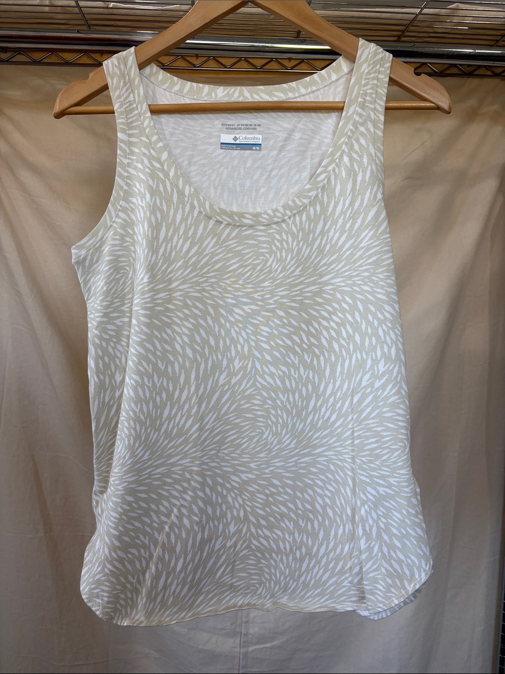 Columbia Women's Cream & White Swirl Tank Top